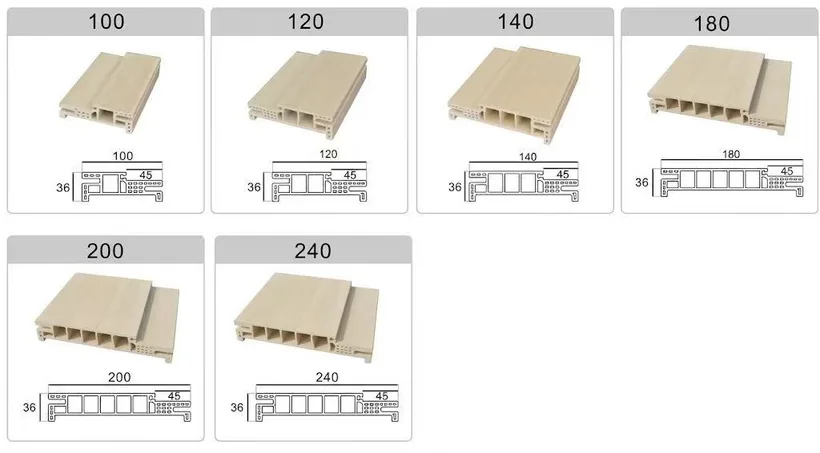 WPC door frame profiles